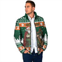 Ireland Christmas Personalized Padded Jacket Daidi na Nollag With Irish Harp - Wonder Print Shop