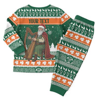 Ireland Christmas Personalized Christmas Pajama Set Daidi na Nollag With Irish Harp - Wonder Print Shop