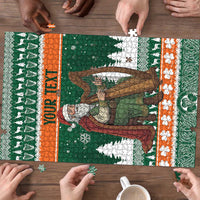 Ireland Christmas Personalized Puzzle Daidi na Nollag With Irish Harp - Wonder Print Shop