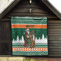 Ireland Christmas Personalized Quilt Daidi na Nollag With Irish Harp - Wonder Print Shop