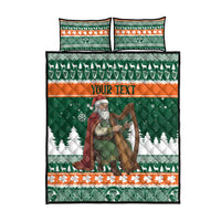 Ireland Christmas Personalized Quilt Bed Set Daidi na Nollag With Irish Harp - Wonder Print Shop