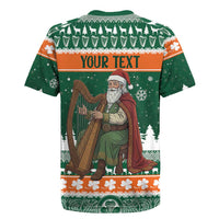Ireland Christmas Personalized Rugby Jersey Daidi na Nollag With Irish Harp - Wonder Print Shop