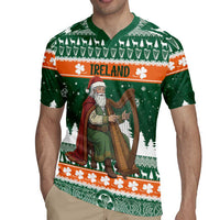 Ireland Christmas Personalized Rugby Jersey Daidi na Nollag With Irish Harp - Wonder Print Shop