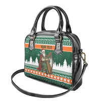 Ireland Christmas Personalized Shoulder Handbag Daidi na Nollag With Irish Harp - Wonder Print Shop