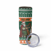 Ireland Christmas Personalized Skinny Tumbler Daidi na Nollag With Irish Harp - Wonder Print Shop