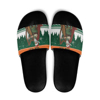 Ireland Christmas Personalized Slide Sandals Daidi na Nollag With Irish Harp - Wonder Print Shop