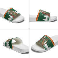 Ireland Christmas Personalized Slide Sandals Daidi na Nollag With Irish Harp - Wonder Print Shop