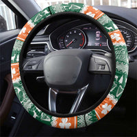 Ireland Christmas Steering Wheel Cover Daidi na Nollag With Irish Harp - Wonder Print Shop