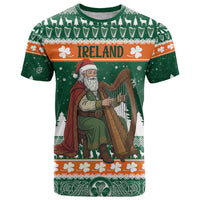 Ireland Christmas Personalized T Shirt Daidi na Nollag With Irish Harp - Wonder Print Shop
