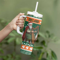 Ireland Christmas Personalized Tumbler With Handle Daidi na Nollag With Irish Harp - Wonder Print Shop