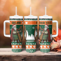 Ireland Christmas Personalized Tumbler With Handle Daidi na Nollag With Irish Harp - Wonder Print Shop