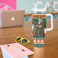 Ireland Christmas Personalized Tumbler With Handle Daidi na Nollag With Irish Harp - Wonder Print Shop