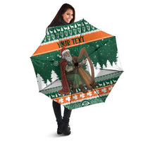 Ireland Christmas Personalized Umbrella Daidi na Nollag With Irish Harp - Wonder Print Shop