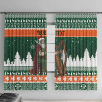 Ireland Christmas Personalized Window Curtain Daidi na Nollag With Irish Harp - Wonder Print Shop