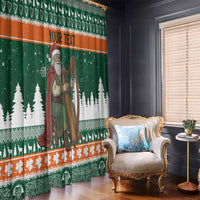 Ireland Christmas Personalized Window Curtain Daidi na Nollag With Irish Harp - Wonder Print Shop