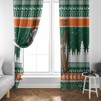 Ireland Christmas Personalized Window Curtain Daidi na Nollag With Irish Harp - Wonder Print Shop