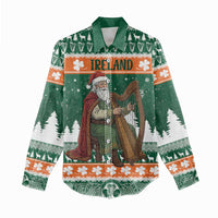 Ireland Christmas Personalized Women Casual Shirt Daidi na Nollag With Irish Harp - Wonder Print Shop