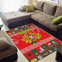 Personalized Portugal Christmas Area Rug Coat Of Arms - Feliz Natal - Wonder Print Shop