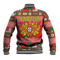 Personalized Portugal Christmas Baseball Jacket Coat Of Arms - Feliz Natal - Wonder Print Shop