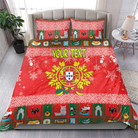 Personalized Portugal Christmas Bedding Set Coat Of Arms - Feliz Natal - Wonder Print Shop