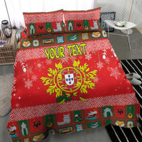 Personalized Portugal Christmas Bedding Set Coat Of Arms - Feliz Natal - Wonder Print Shop