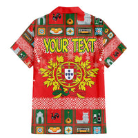 Personalized Portugal Christmas Family Matching Mermaid Dress and Hawaiian Shirt Coat Of Arms - Feliz Natal - Wonder Print Shop