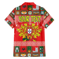 Personalized Portugal Christmas Family Matching Off Shoulder Short Dress and Hawaiian Shirt Coat Of Arms - Feliz Natal - Wonder Print Shop