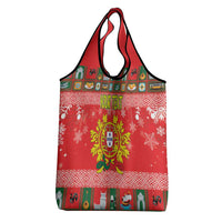 Personalized Portugal Christmas Grocery Bag Coat Of Arms - Feliz Natal