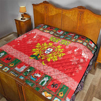 Personalized Portugal Christmas Quilt Coat Of Arms - Feliz Natal - Wonder Print Shop