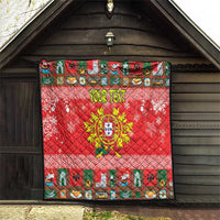 Personalized Portugal Christmas Quilt Coat Of Arms - Feliz Natal - Wonder Print Shop