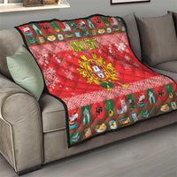 Personalized Portugal Christmas Quilt Coat Of Arms - Feliz Natal - Wonder Print Shop