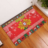 Personalized Portugal Christmas Rubber Doormat Coat Of Arms - Feliz Natal - Wonder Print Shop