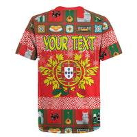 Personalized Portugal Christmas Rugby Jersey Coat Of Arms - Feliz Natal - Wonder Print Shop