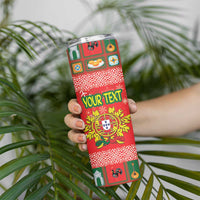 Personalized Portugal Christmas Skinny Tumbler Coat Of Arms - Feliz Natal - Wonder Print Shop