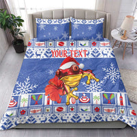 Personalized Puerto Rico Christmas Bedding Set Coqui With Red Maga Flower - Wonder Print Shop