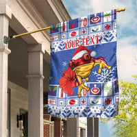 Personalized Puerto Rico Christmas Garden Flag Coqui With Red Maga Flower - Wonder Print Shop
