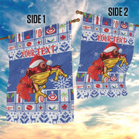 Personalized Puerto Rico Christmas Garden Flag Coqui With Red Maga Flower - Wonder Print Shop