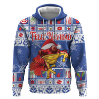 Personalized Puerto Rico Christmas Hoodie Coqui With Red Maga Flower - Wonder Print Shop