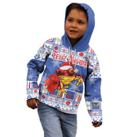Personalized Puerto Rico Christmas Kid Hoodie Coqui With Red Maga Flower - Wonder Print Shop