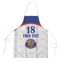 Custom Haiti Football Apron Les Grenadiers Veve Haitian Vodou White Version - Wonder Print Shop