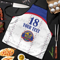 Custom Haiti Football Apron Les Grenadiers Veve Haitian Vodou White Version - Wonder Print Shop