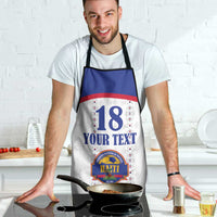 Custom Haiti Football Apron Les Grenadiers Veve Haitian Vodou White Version - Wonder Print Shop