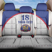Custom Haiti Football Back Car Seat Cover Les Grenadiers Veve Haitian Vodou White Version - Wonder Print Shop