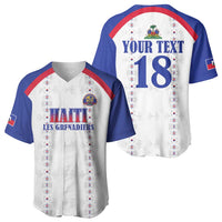 Custom Haiti Football Baseball Jersey Les Grenadiers Veve Haitian Vodou White Version - Wonder Print Shop