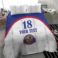 Custom Haiti Football Bedding Set Les Grenadiers Veve Haitian Vodou White Version - Wonder Print Shop
