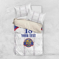 Custom Haiti Football Bedding Set Les Grenadiers Veve Haitian Vodou White Version - Wonder Print Shop