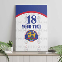 Custom Haiti Football Canvas Wall Art Les Grenadiers Veve Haitian Vodou White Version - Wonder Print Shop