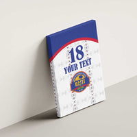 Custom Haiti Football Canvas Wall Art Les Grenadiers Veve Haitian Vodou White Version - Wonder Print Shop