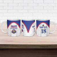 Custom Haiti Football Ceramic Mug Les Grenadiers Veve Haitian Vodou White Version - Wonder Print Shop