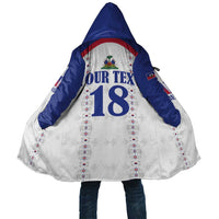 Custom Haiti Football Cloak Les Grenadiers Veve Haitian Vodou White Version - Wonder Print Shop